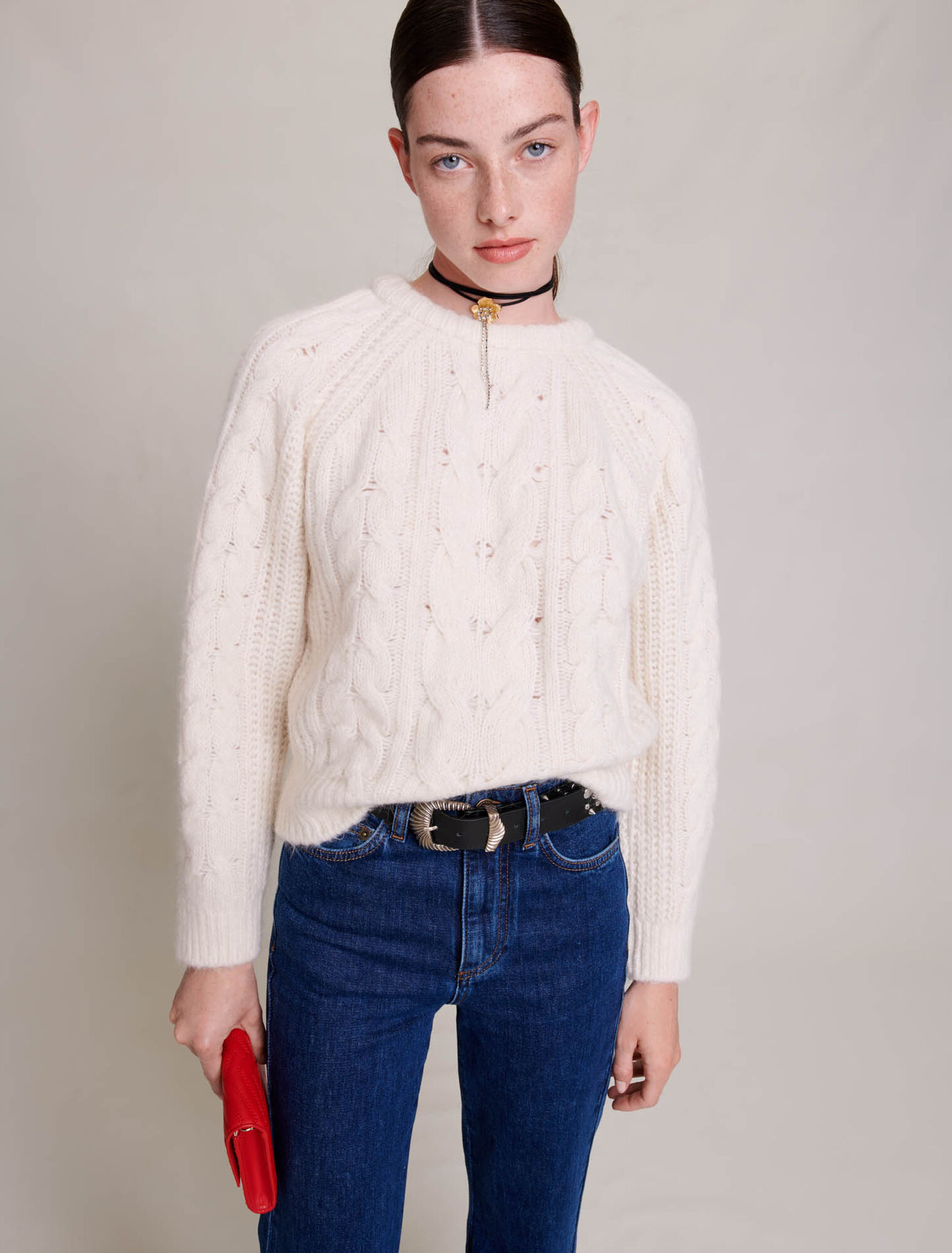 Cable knit jumper