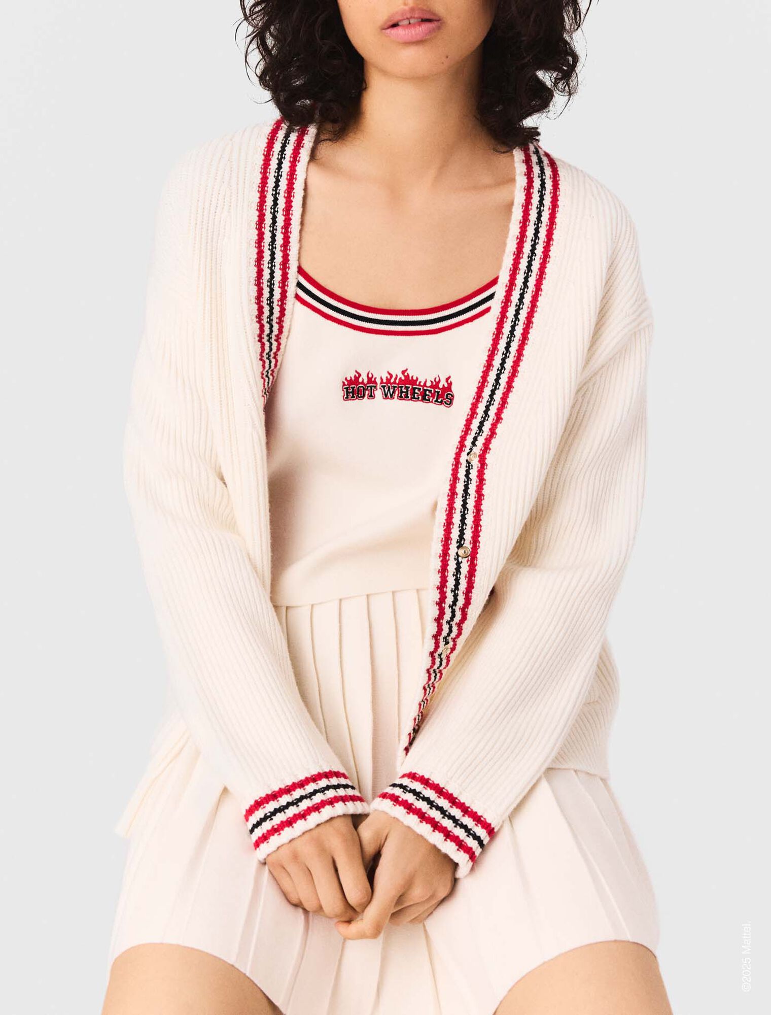 Embroidered longline cardigan