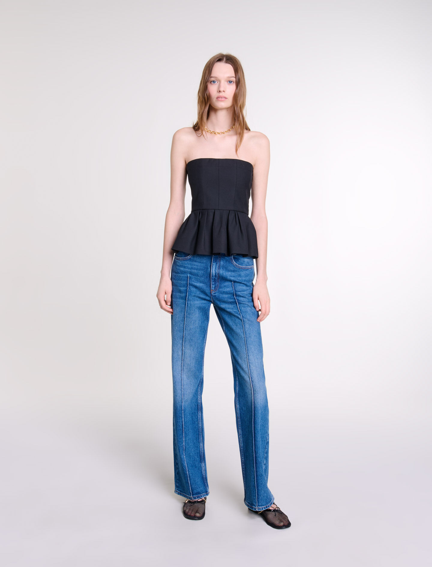 Bustier top with basque Tops Maje