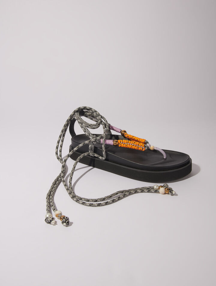 Sandals with braided straps