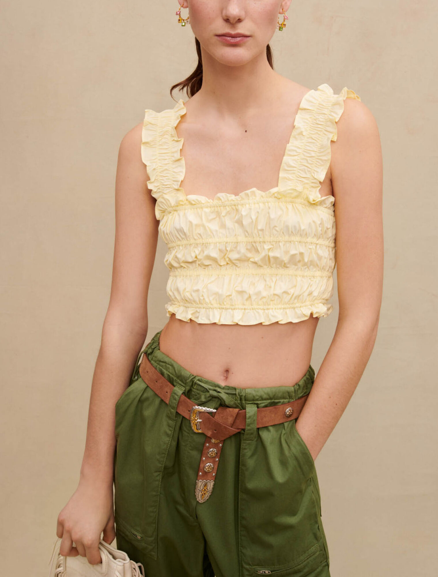 Ruffled crop top