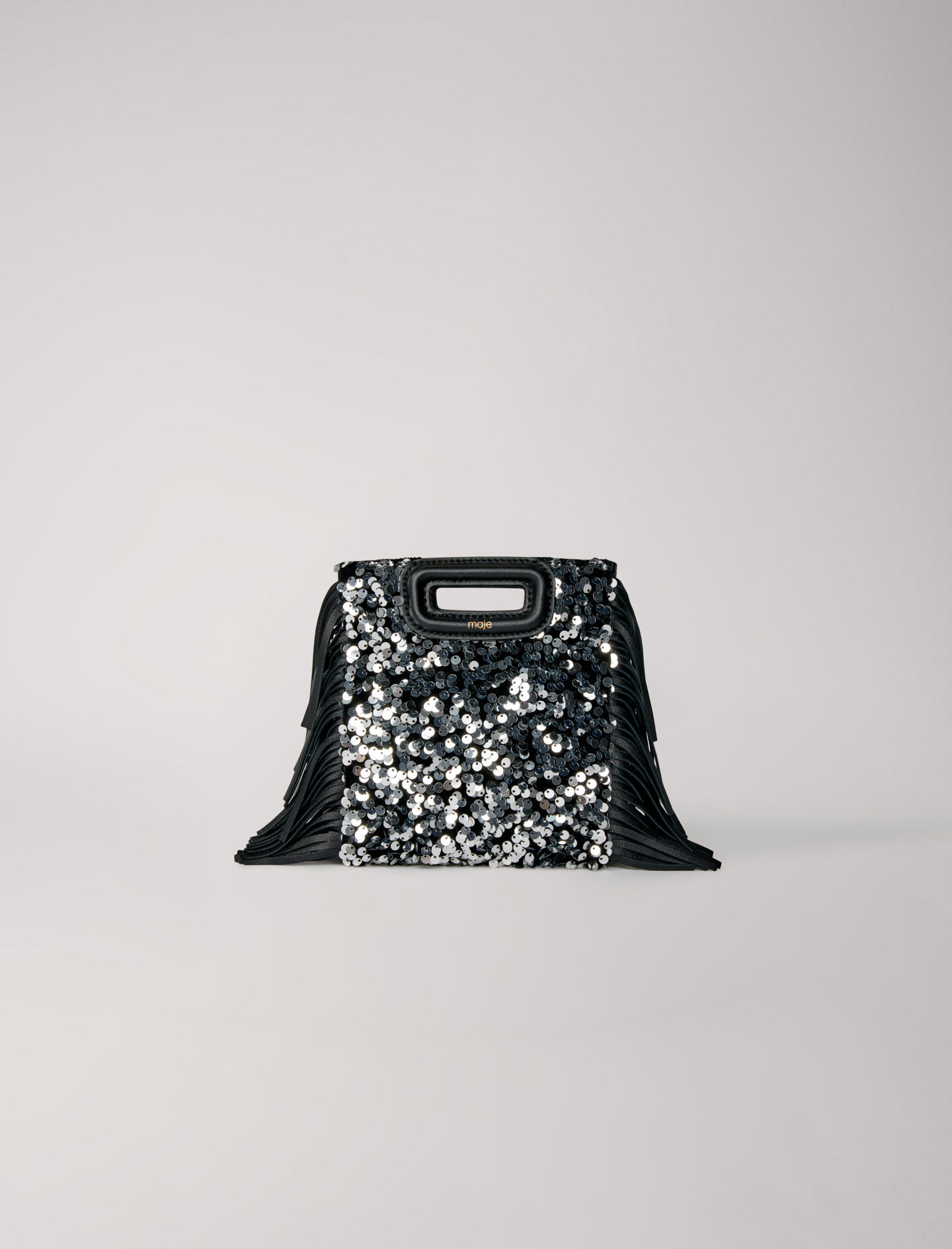 Sequin mini M bag M bags Maje