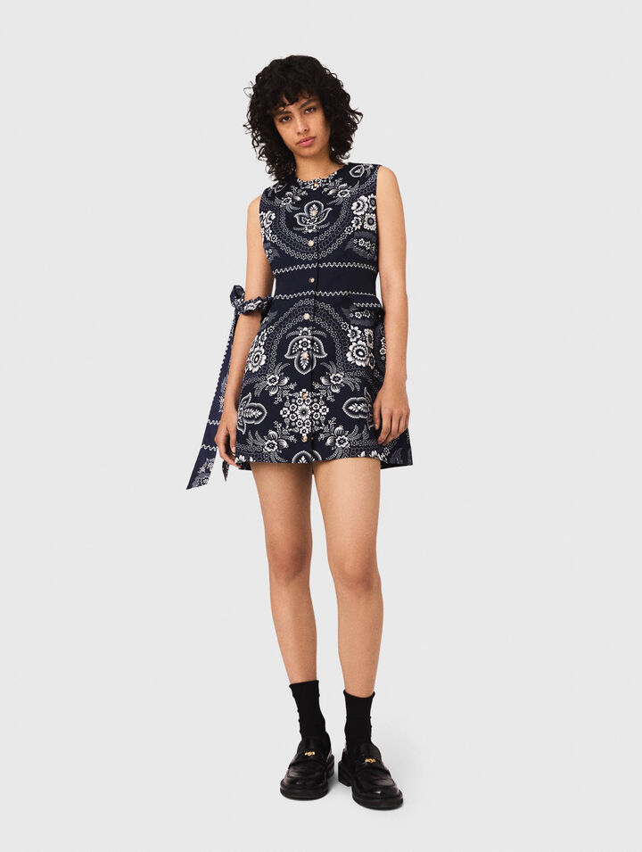 Patterned shift dress