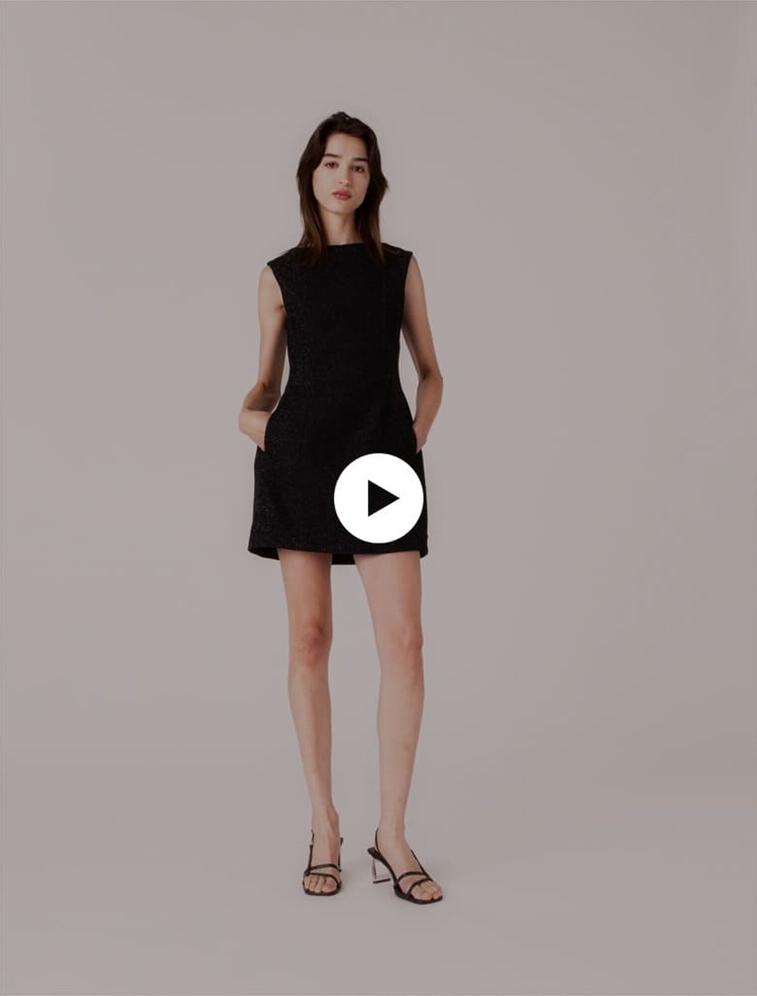 Rhinestone flared short dress