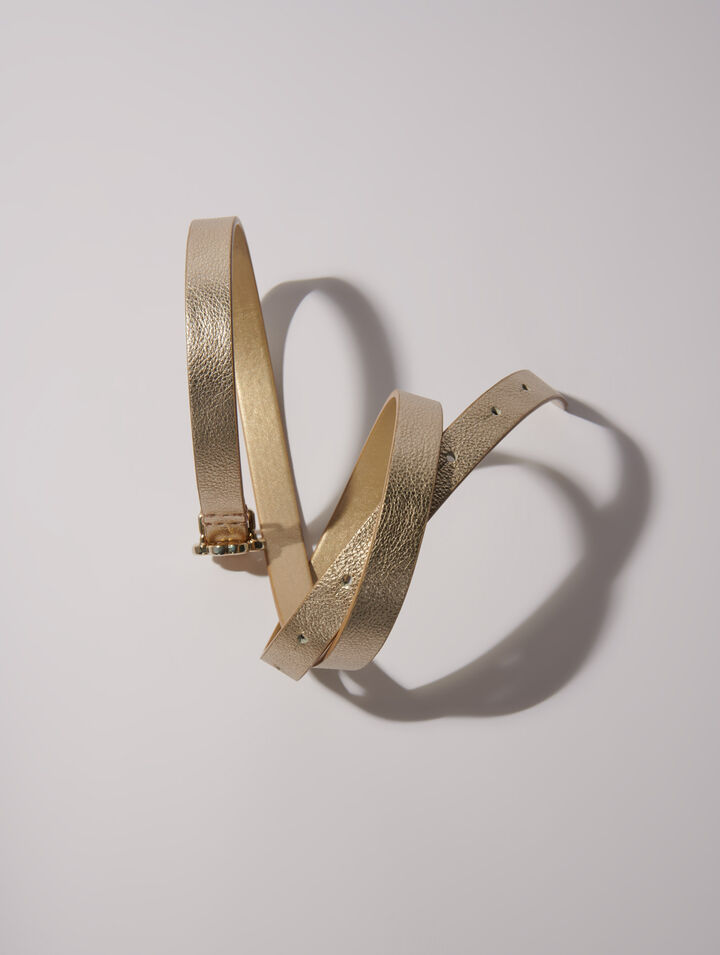 Slim belt with Clover buckle