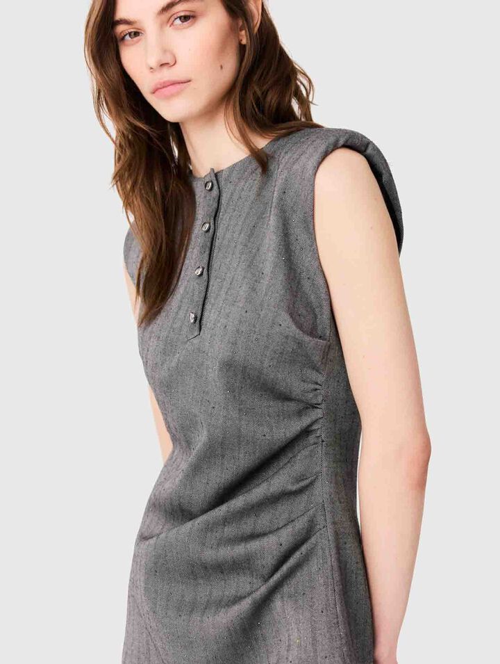 Short rhinestone tailored dress