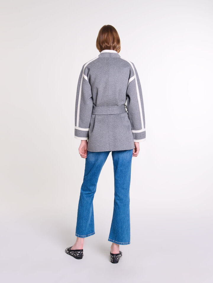 Short two-tone coat