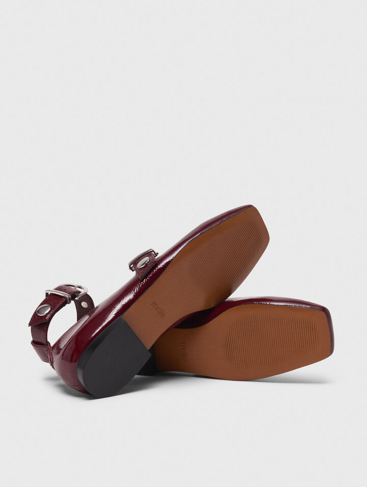Studded leather Mary Janes