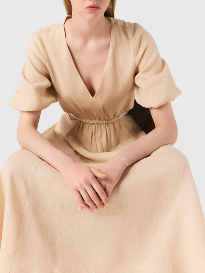 Linen maxi dress