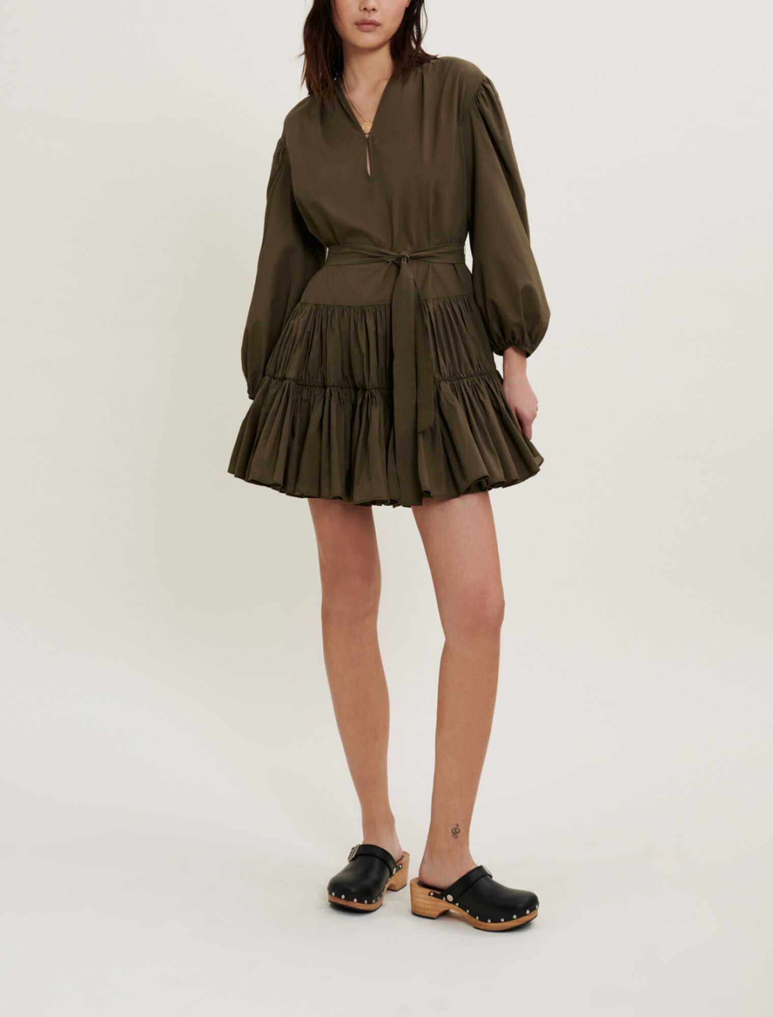Belted cotton dress