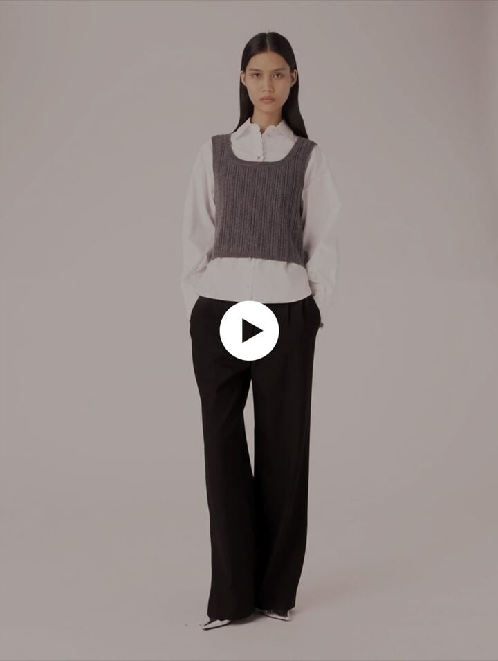 Wide-leg suit trousers