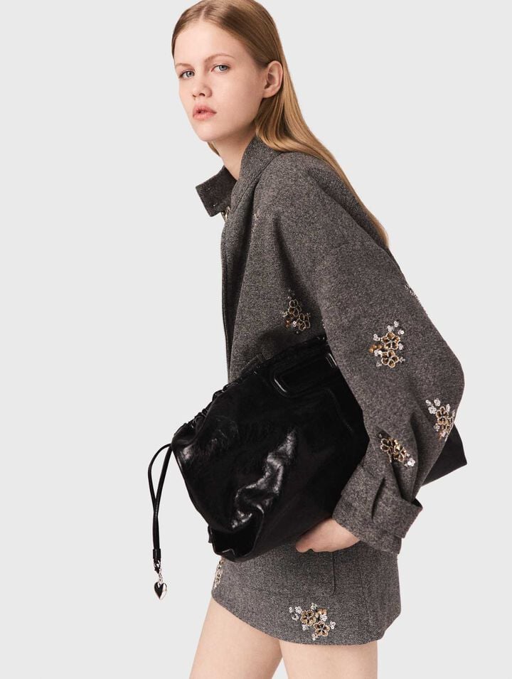 Embroidered bomber jacket