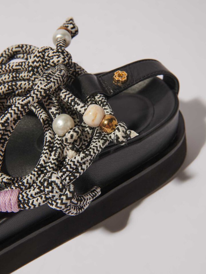 Sandals with braided straps