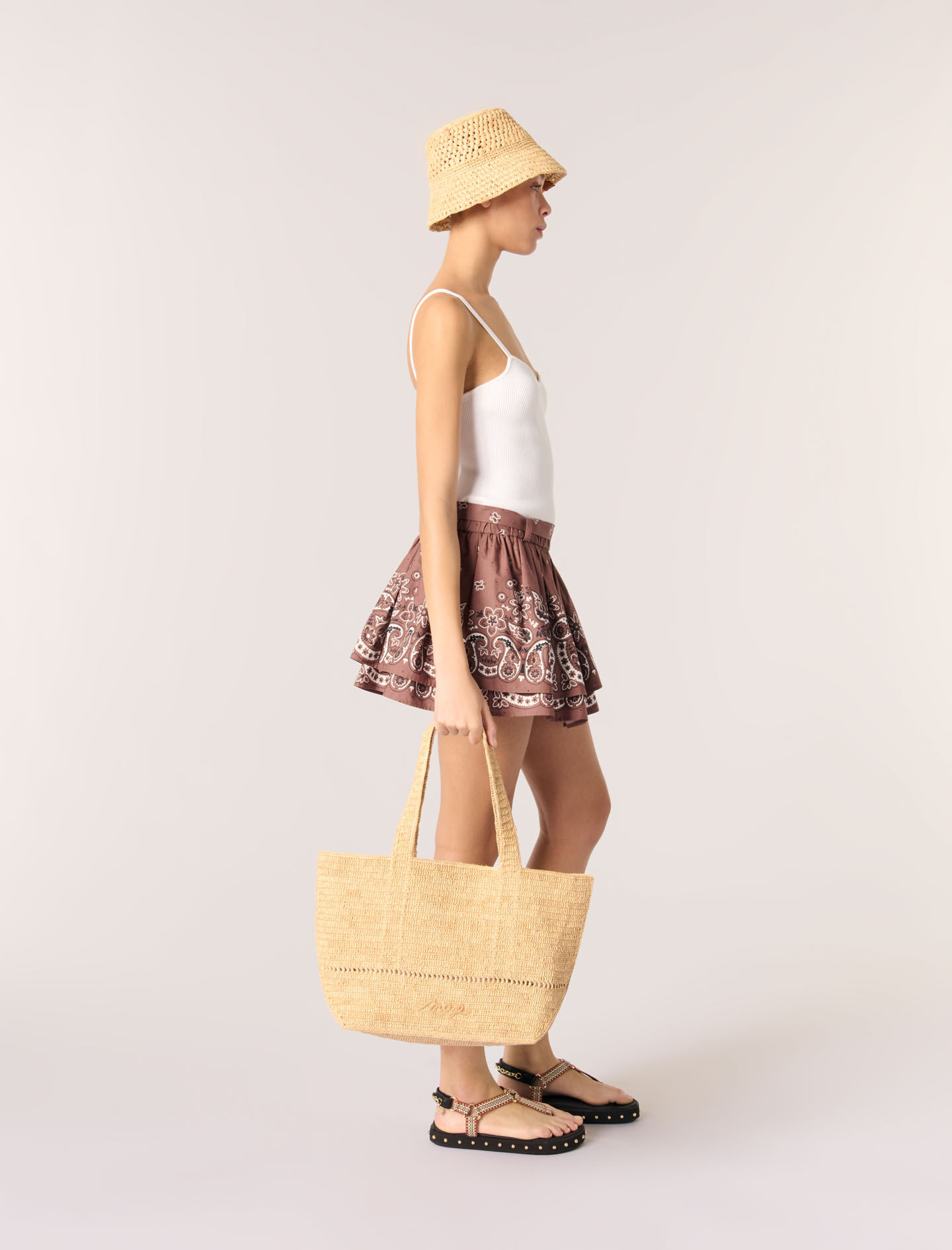 ミニスカート UMA WANG Women Mini Skirts UW2032 600 BROWN Willa Mini Skirt – USA KOOKAÏ