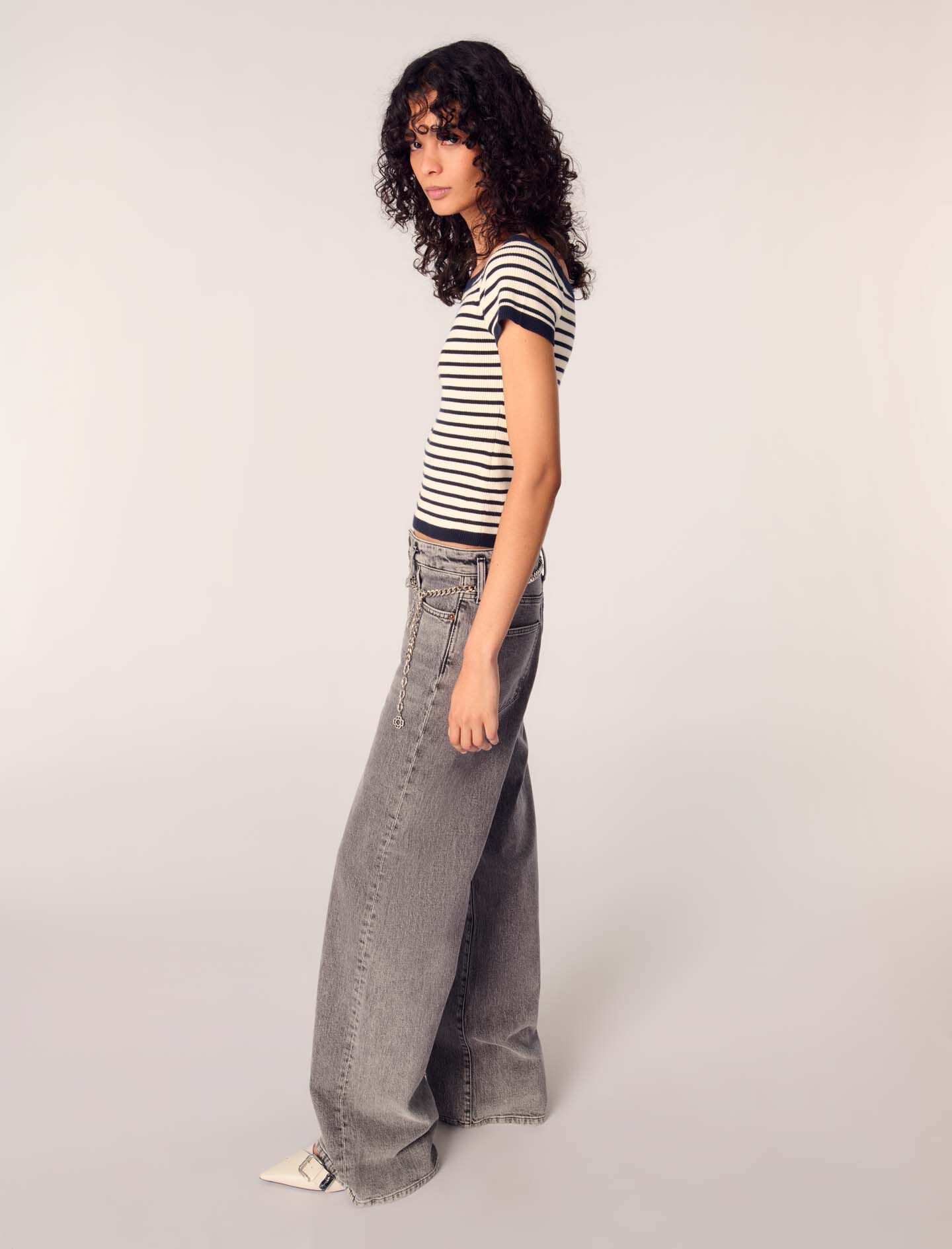 ZW COLLECTION WIDE LEG LOW RISE JEANS - Blue | ZARA United