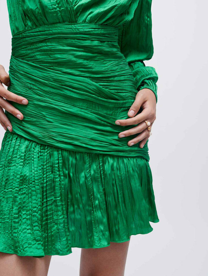 Close-fitting lam&eacute; dress