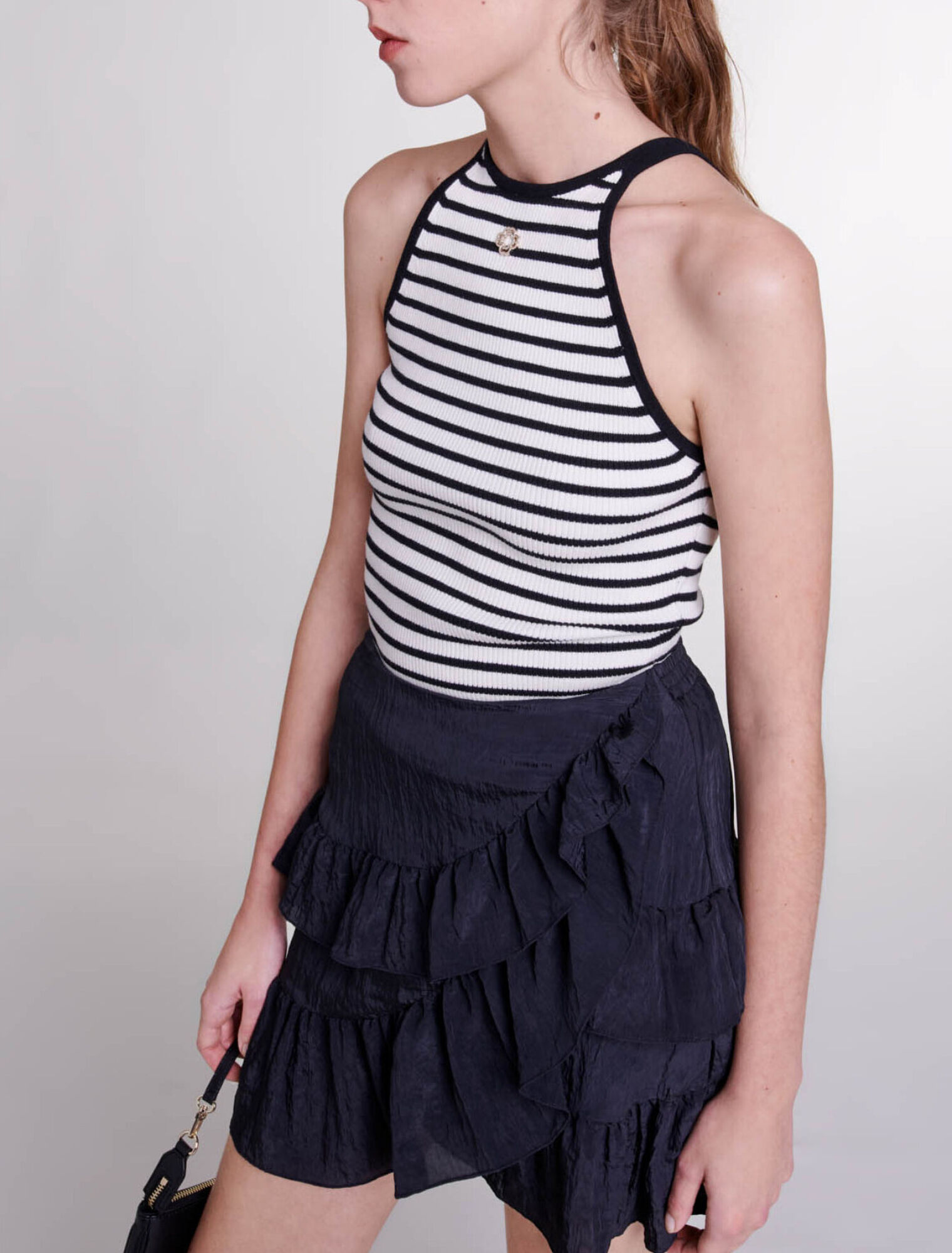 Short ruffled skirt