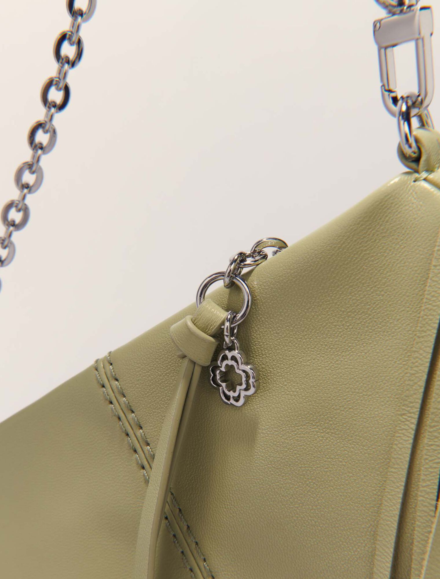 Miss M plain leather clutch bag