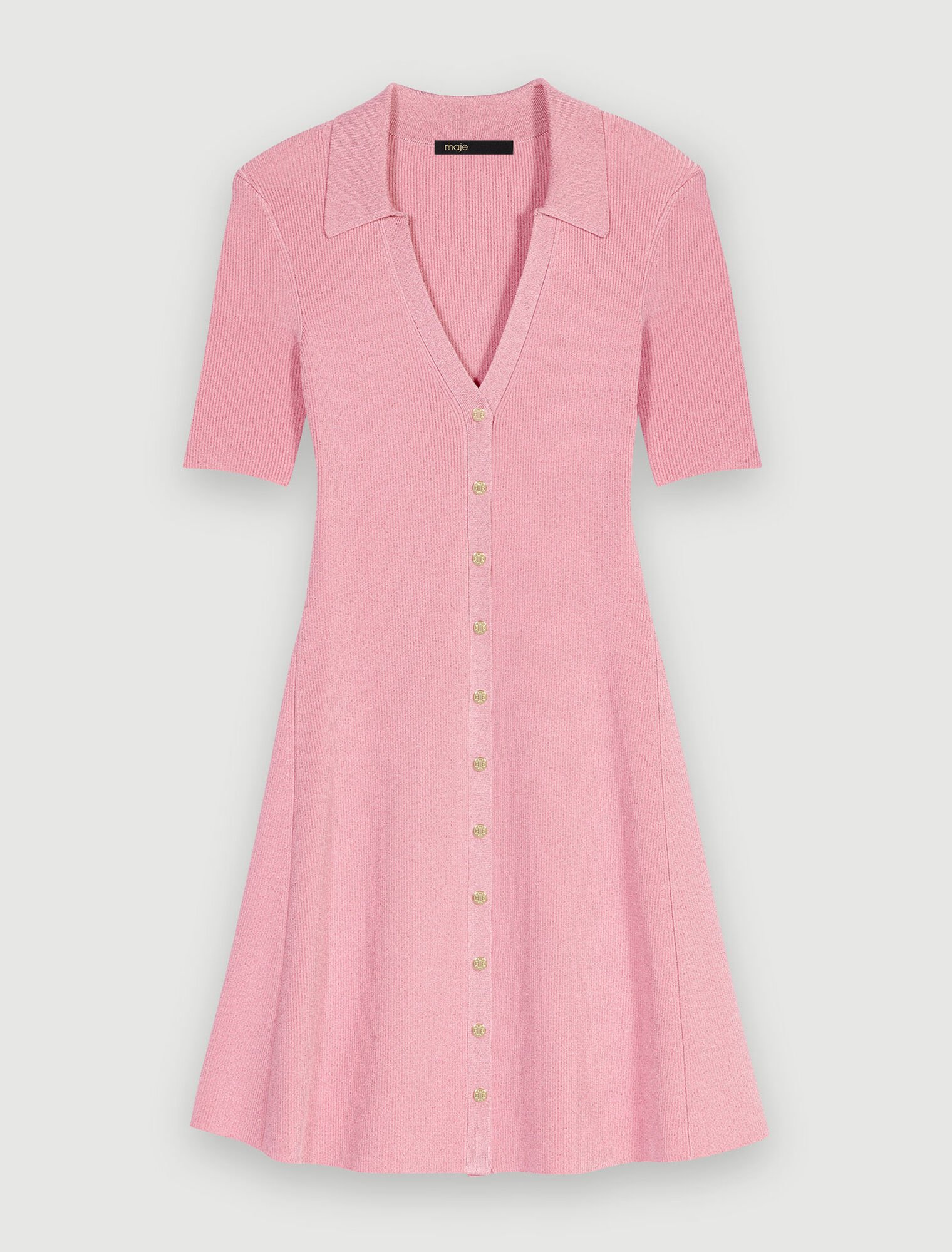 Sparkly ribbed knit dress