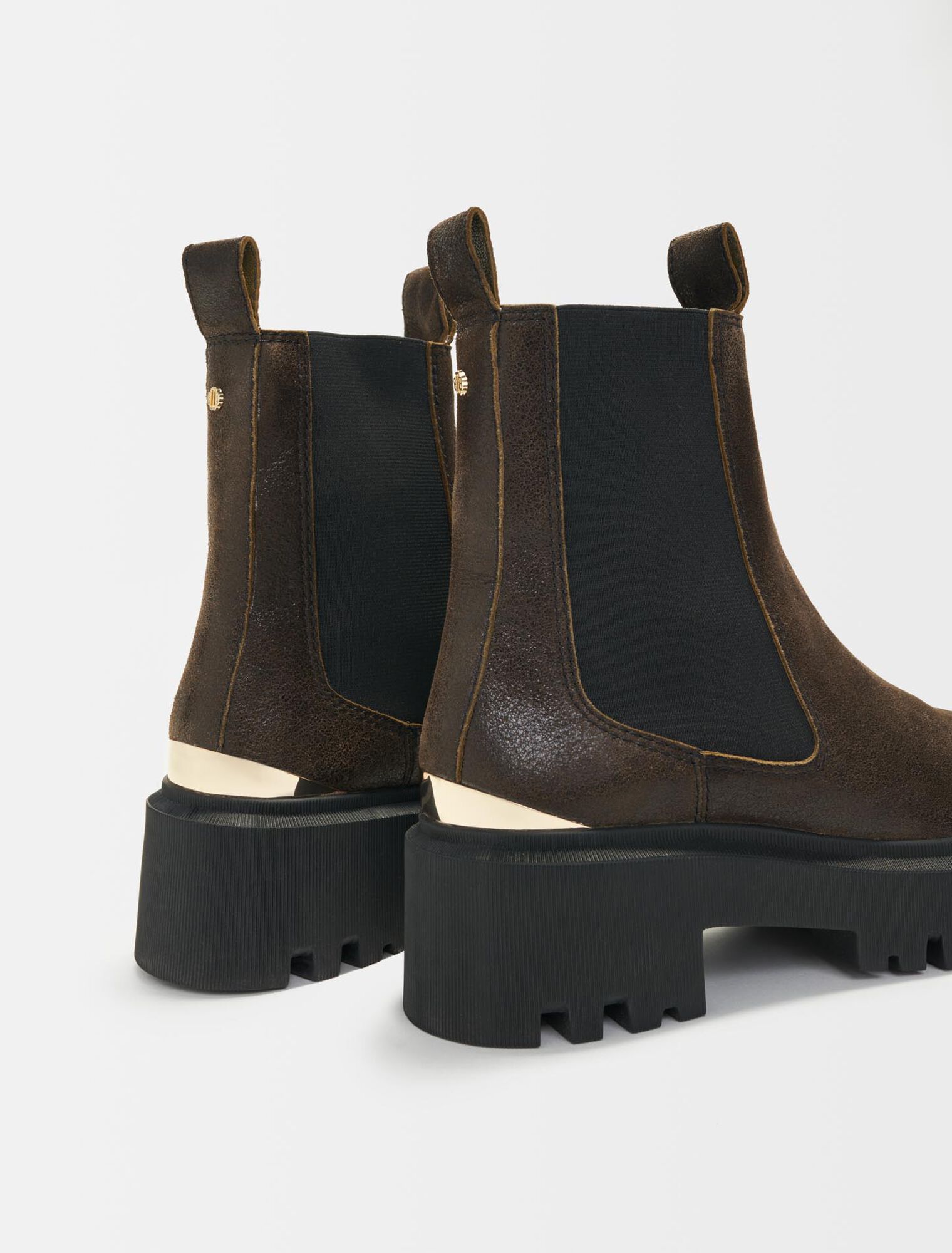 Antique leather booties