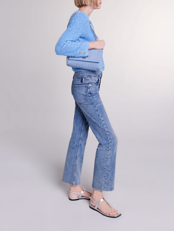 Sequin knit cardigan