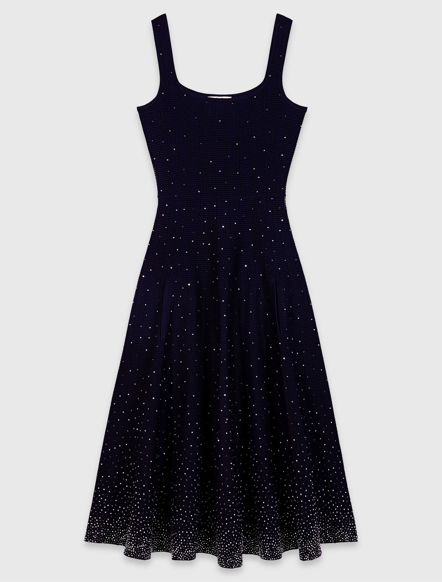 Rhinestone knit maxi dress