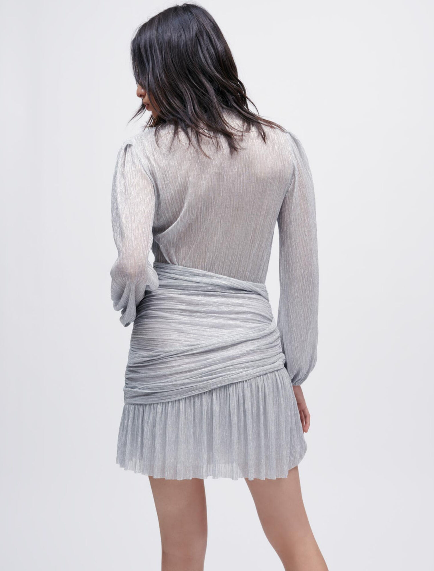 Draped lurex dress