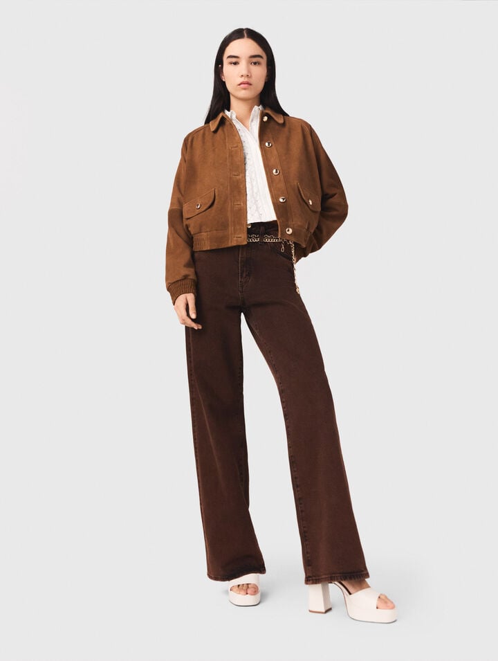 Bootcut jeans with chain