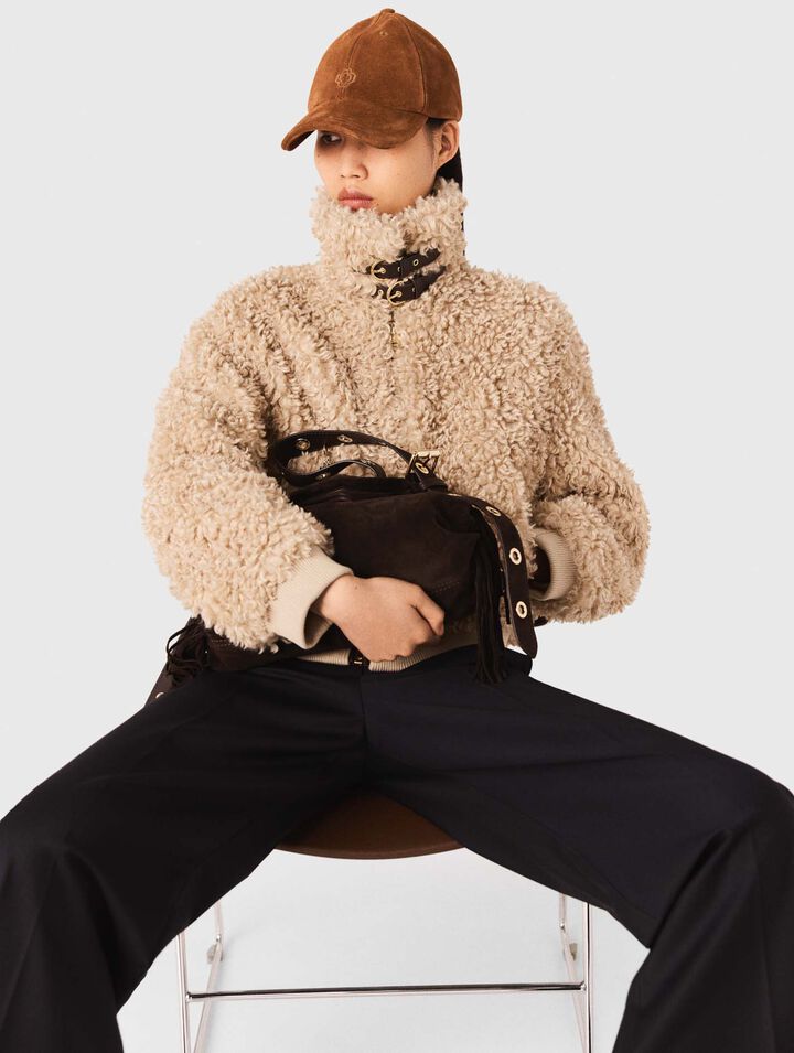 Cropped bouclé jacket
