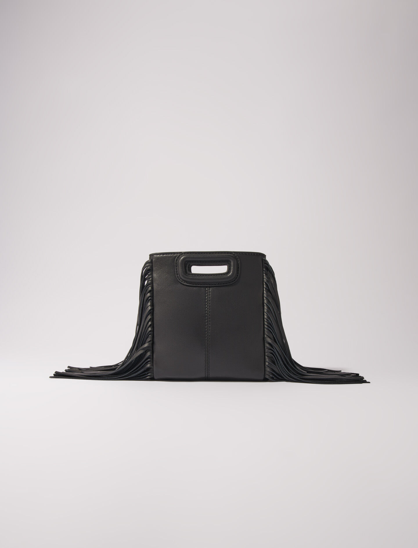Leather M mini bag with eyelets M bags Maje