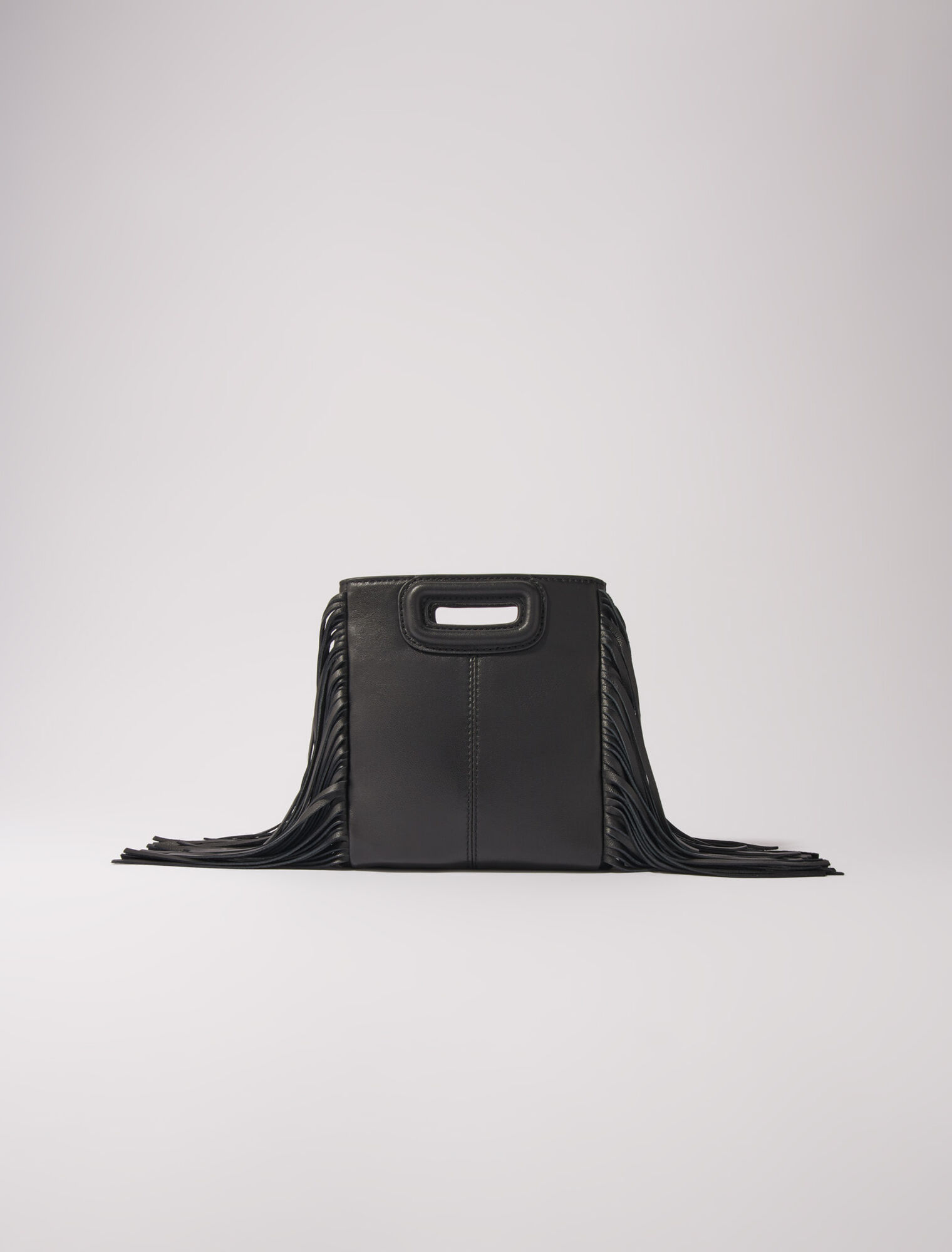 Leather M mini bag with eyelets