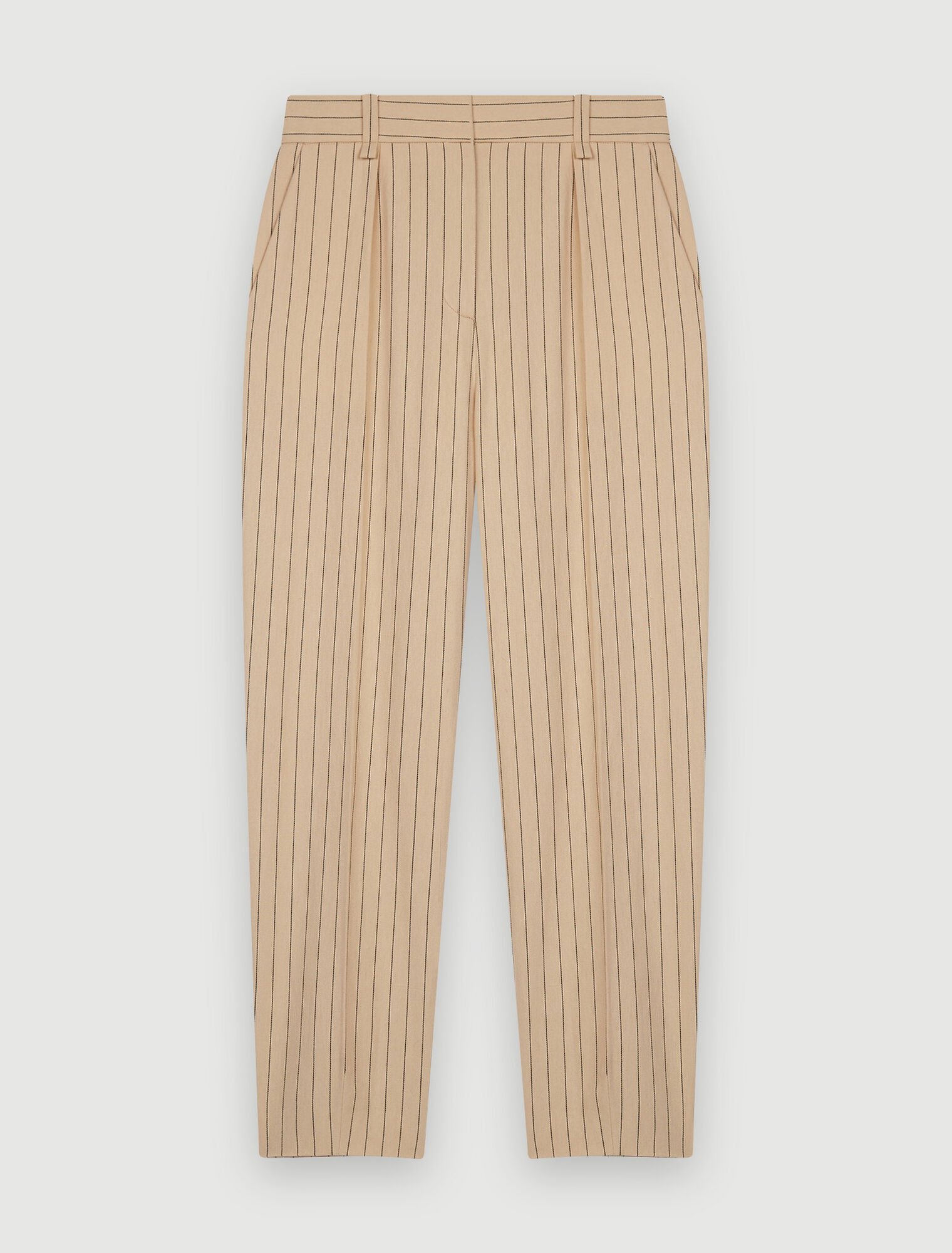 Fitted striped trousers