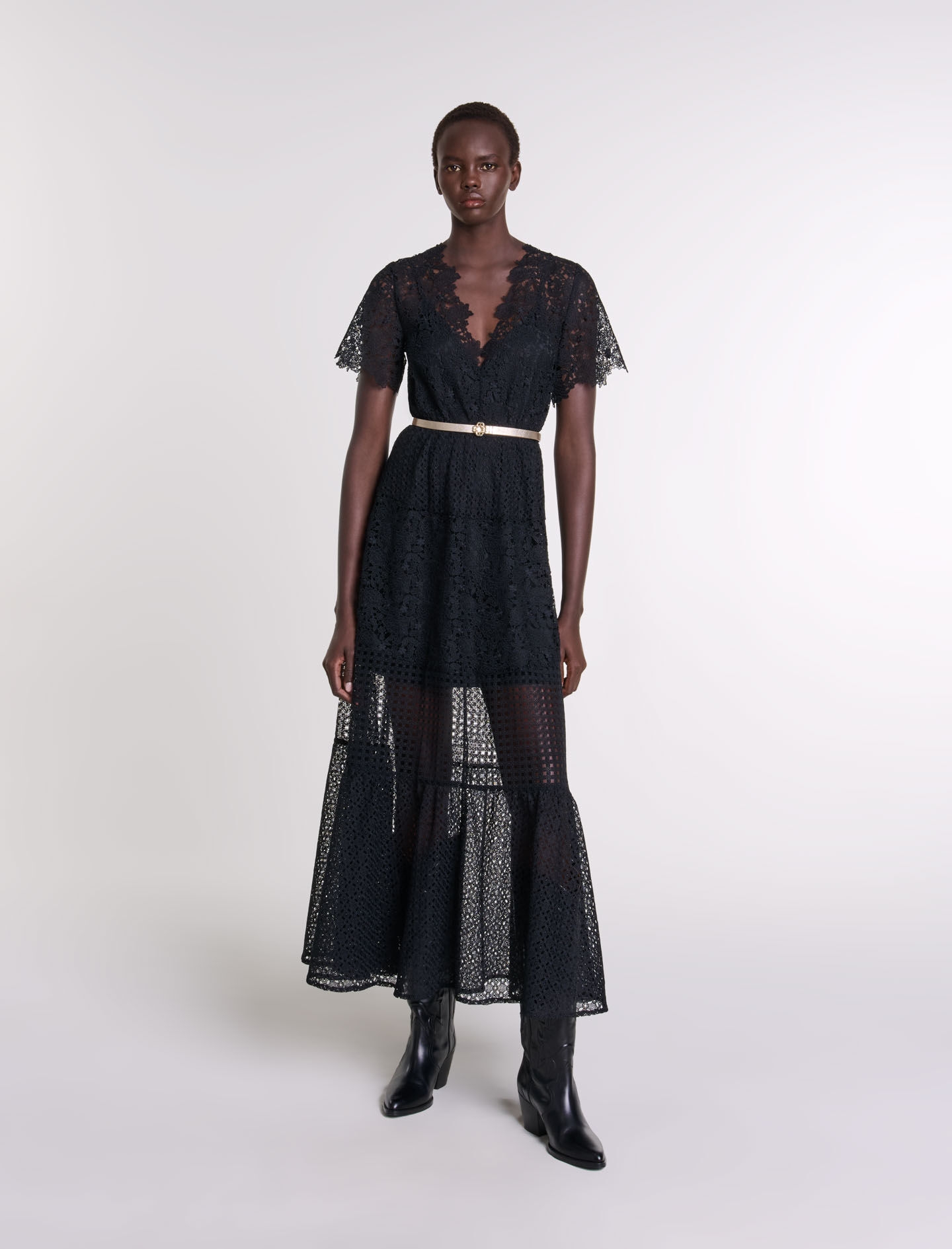 Lace maxi dress Maxi dresses Maje