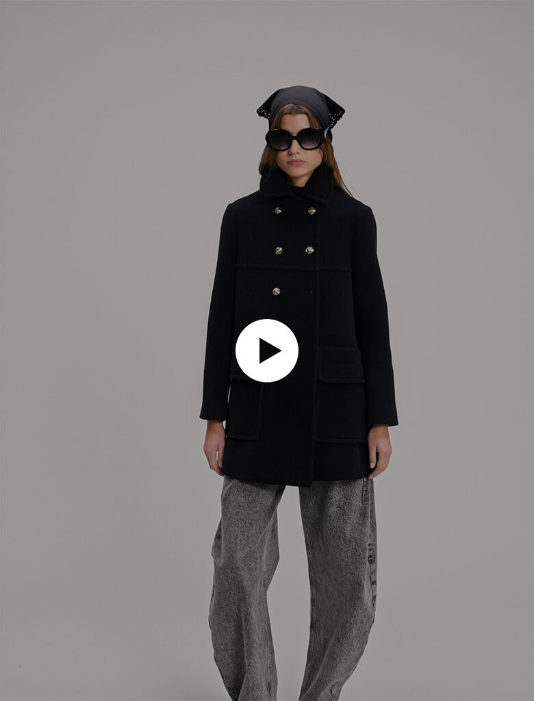 Maje wool blend coat clearance