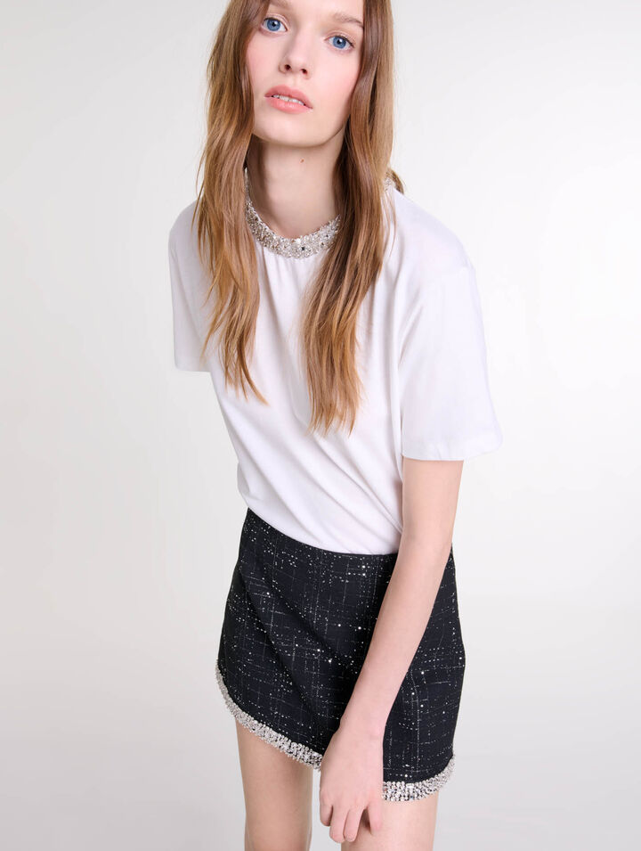 Sequinned skort