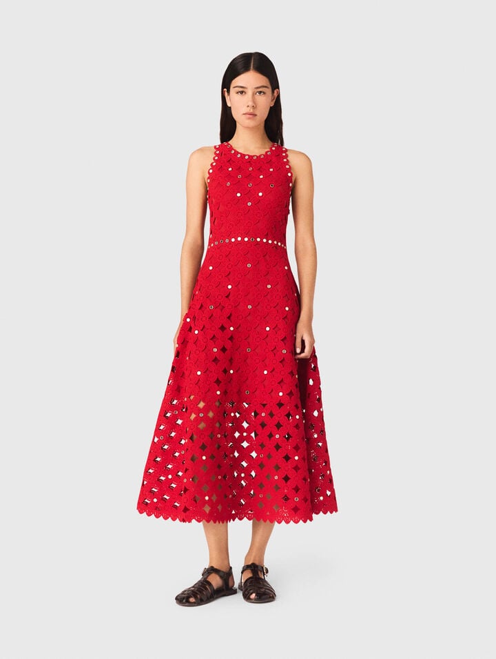 Mirrored crochet dress