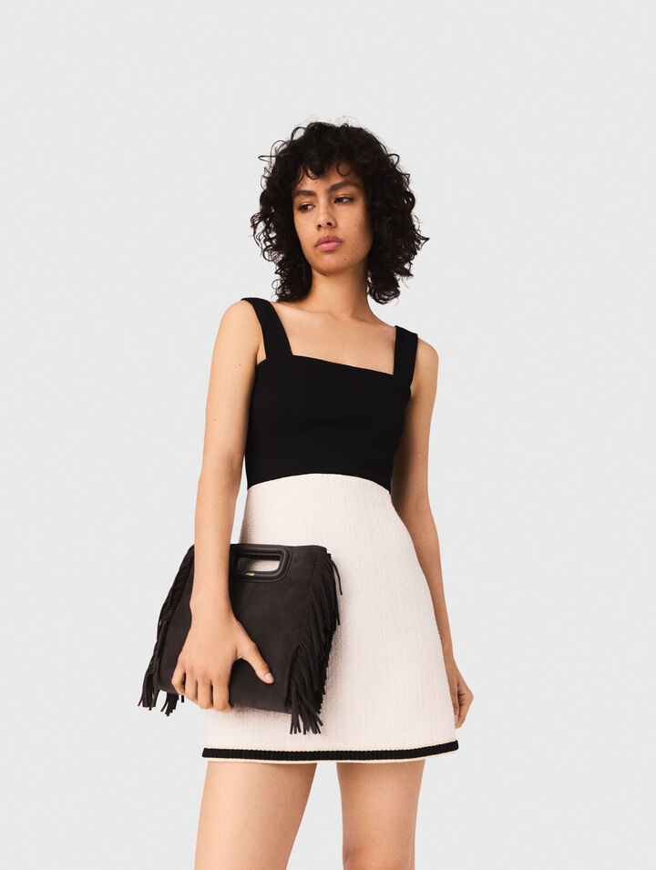 2-in-1 tweed dress