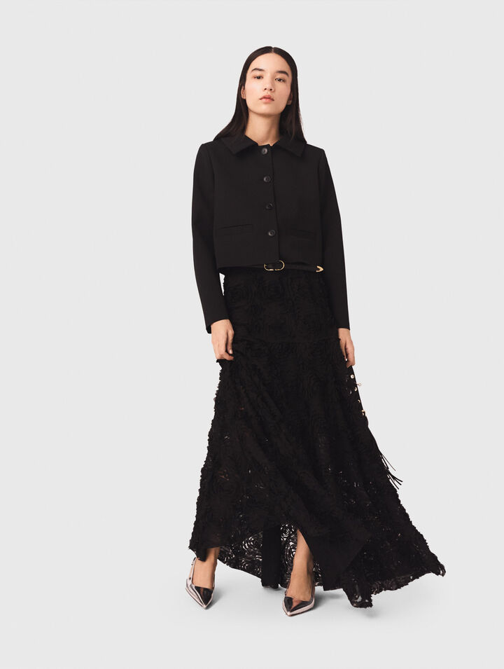 Long embroidered skirt