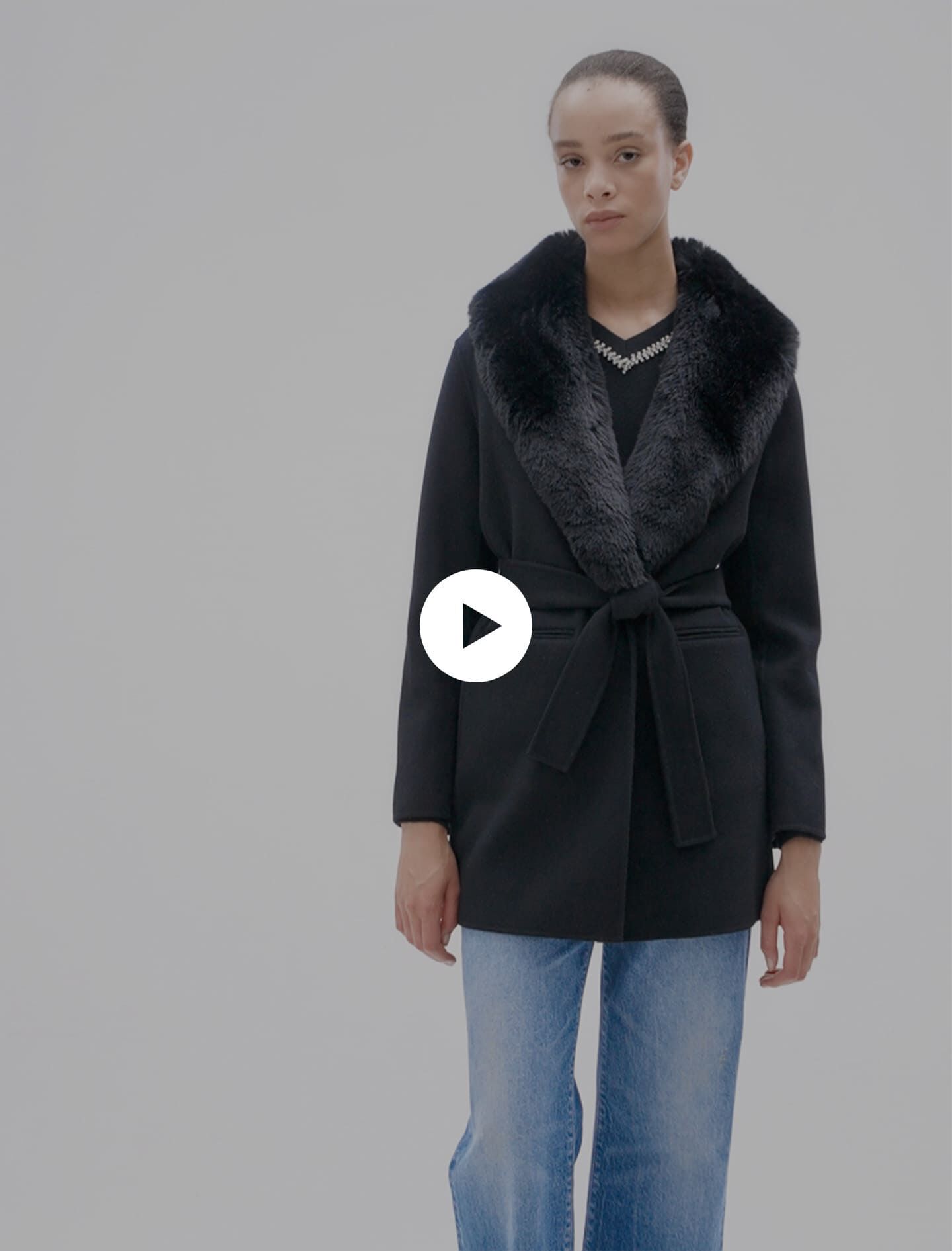 Maje black coat sales