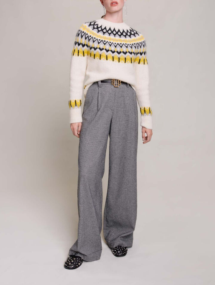 Jacquard wool jumper