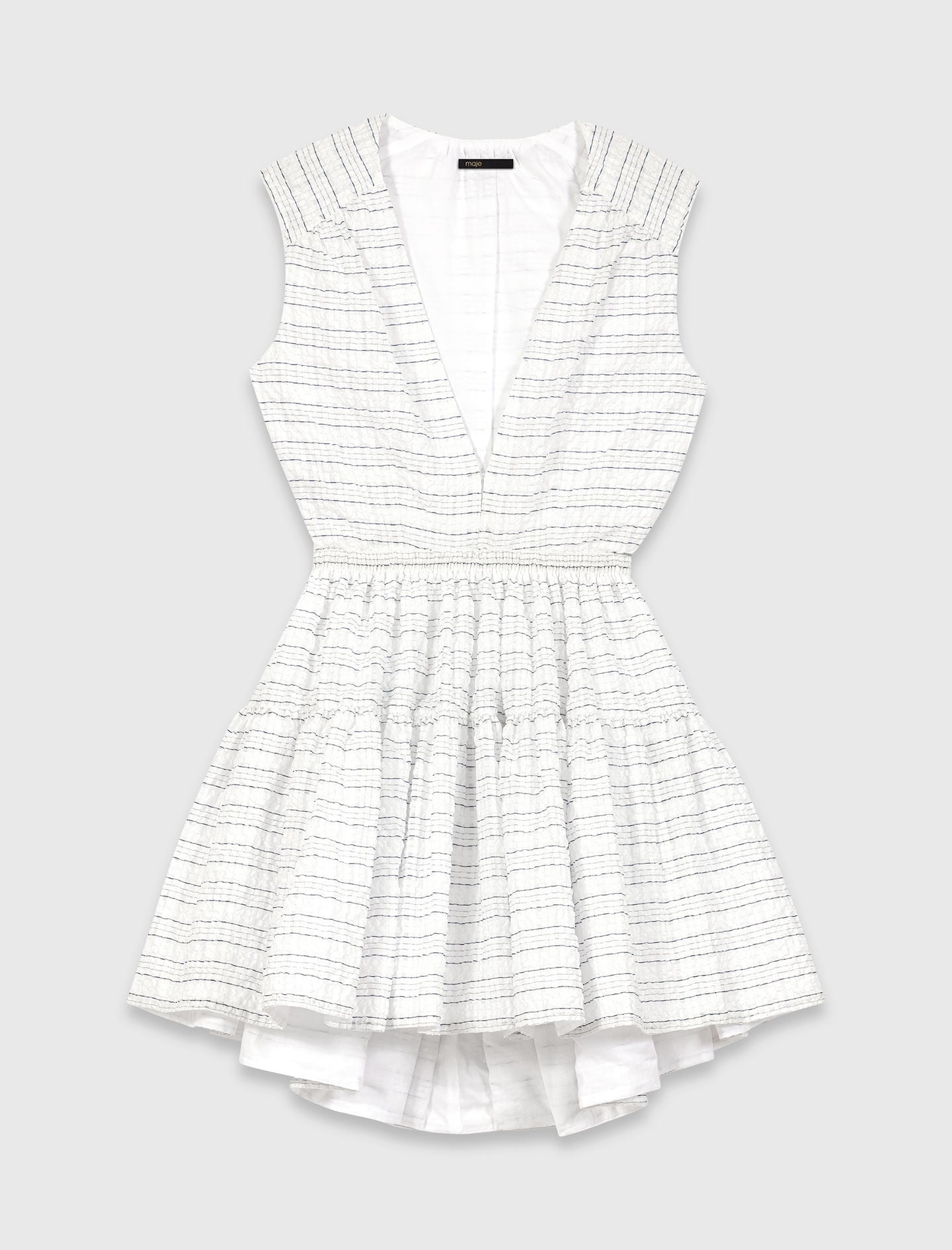 Short flared open-back dress 8