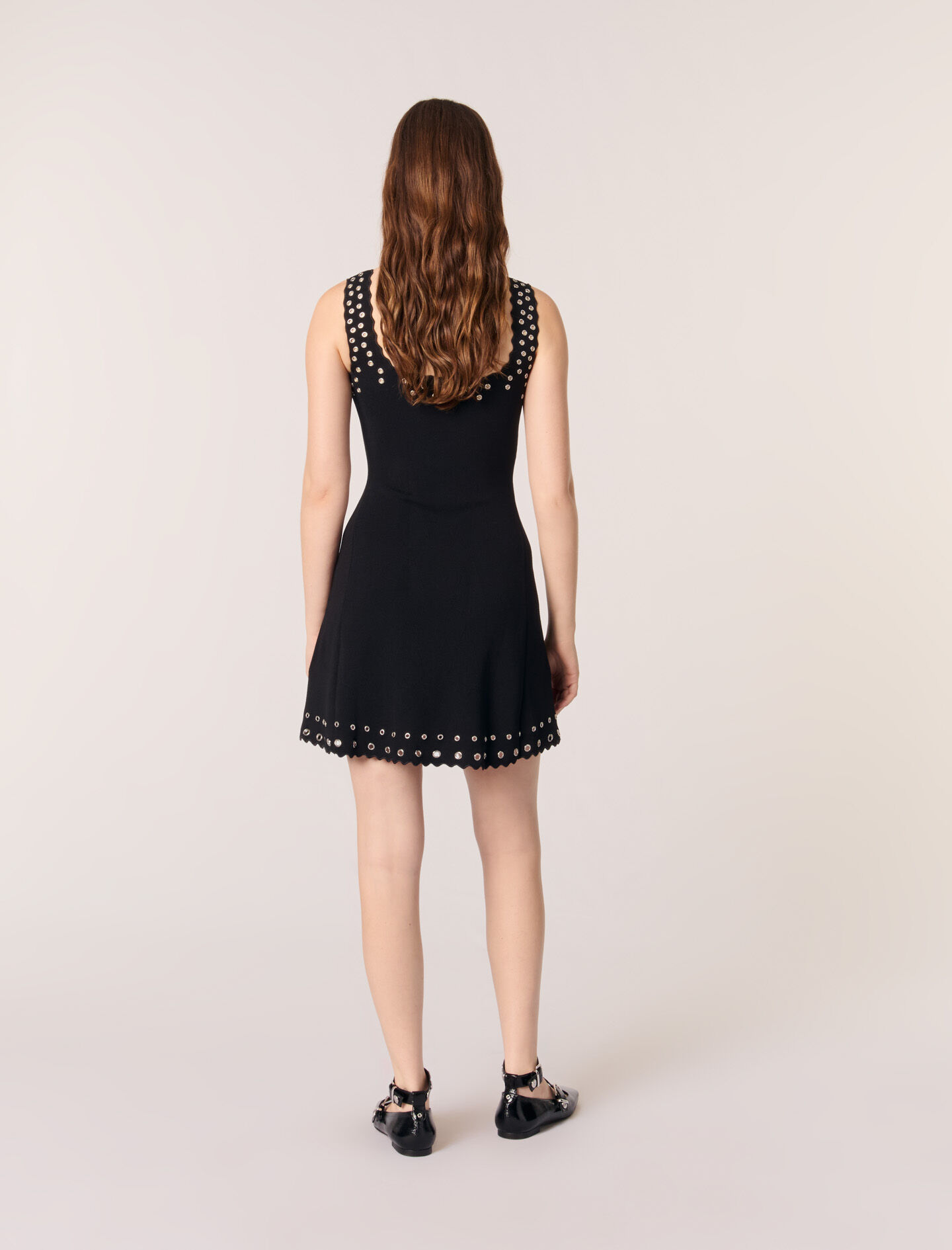 NUMU KNIT MAXI DRESS WITH BACK BOW-black