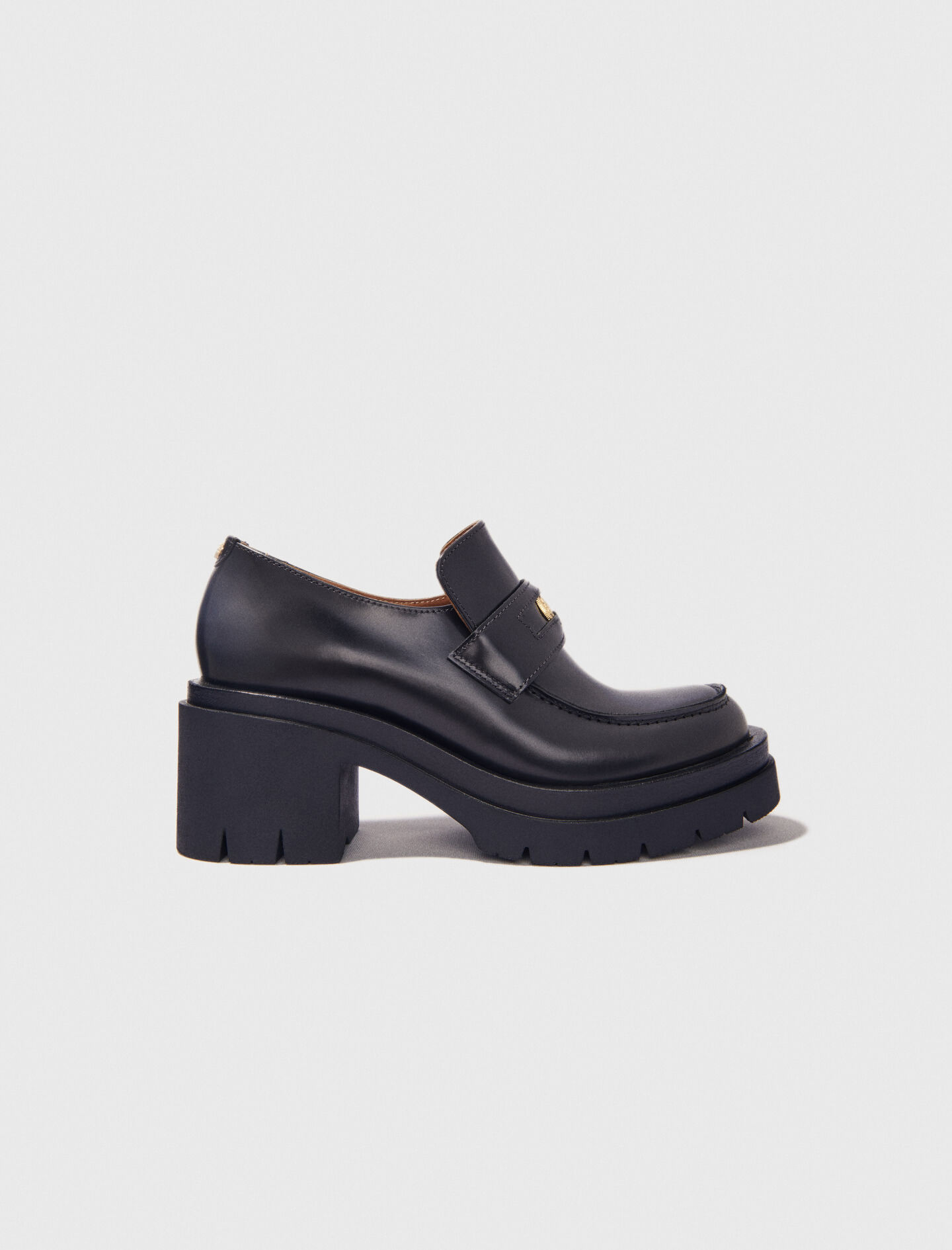 Heeled loafers Black / Gray for Women | Maje