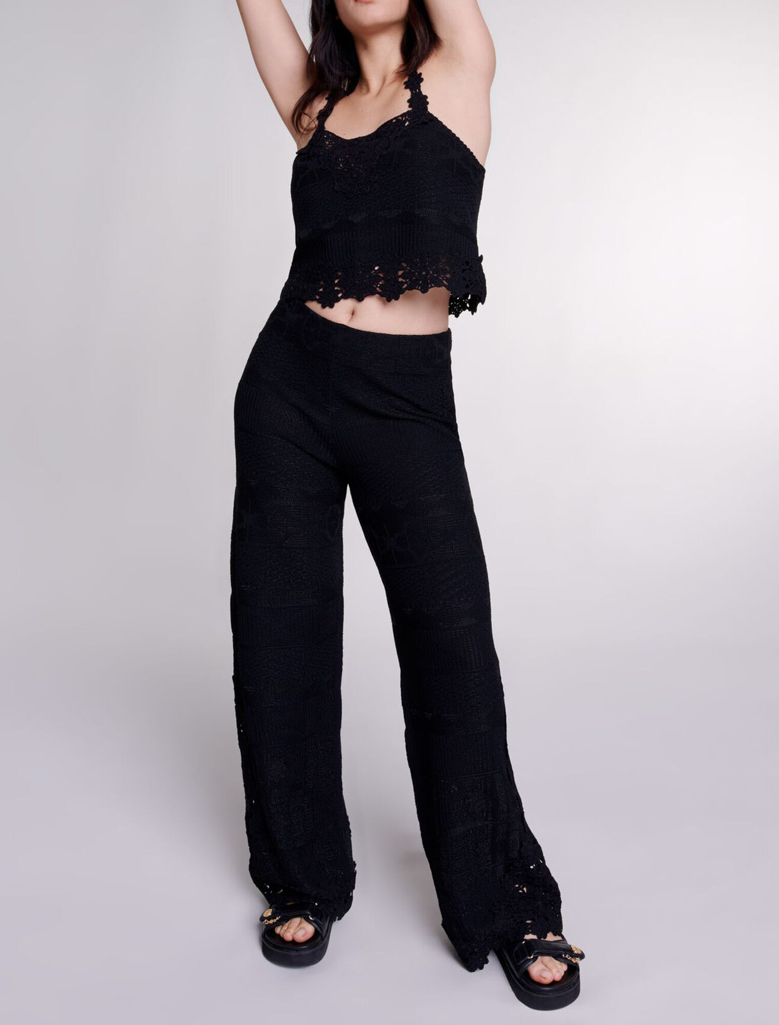 Guipure crop top