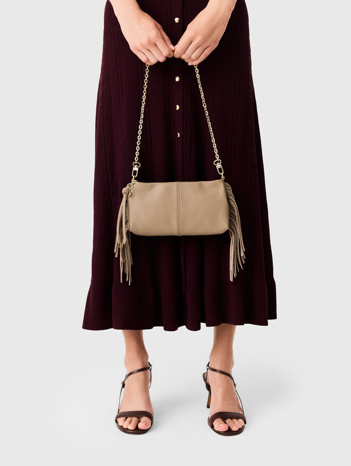 Miss M grained leather pouch