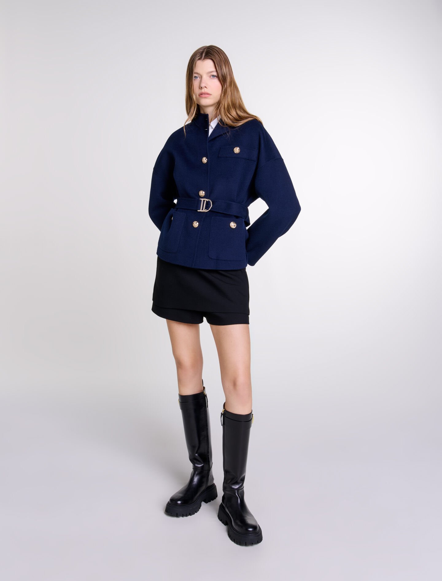 Short wool coat shop