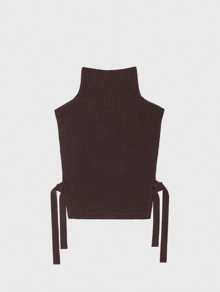 Wool and cashmere collar