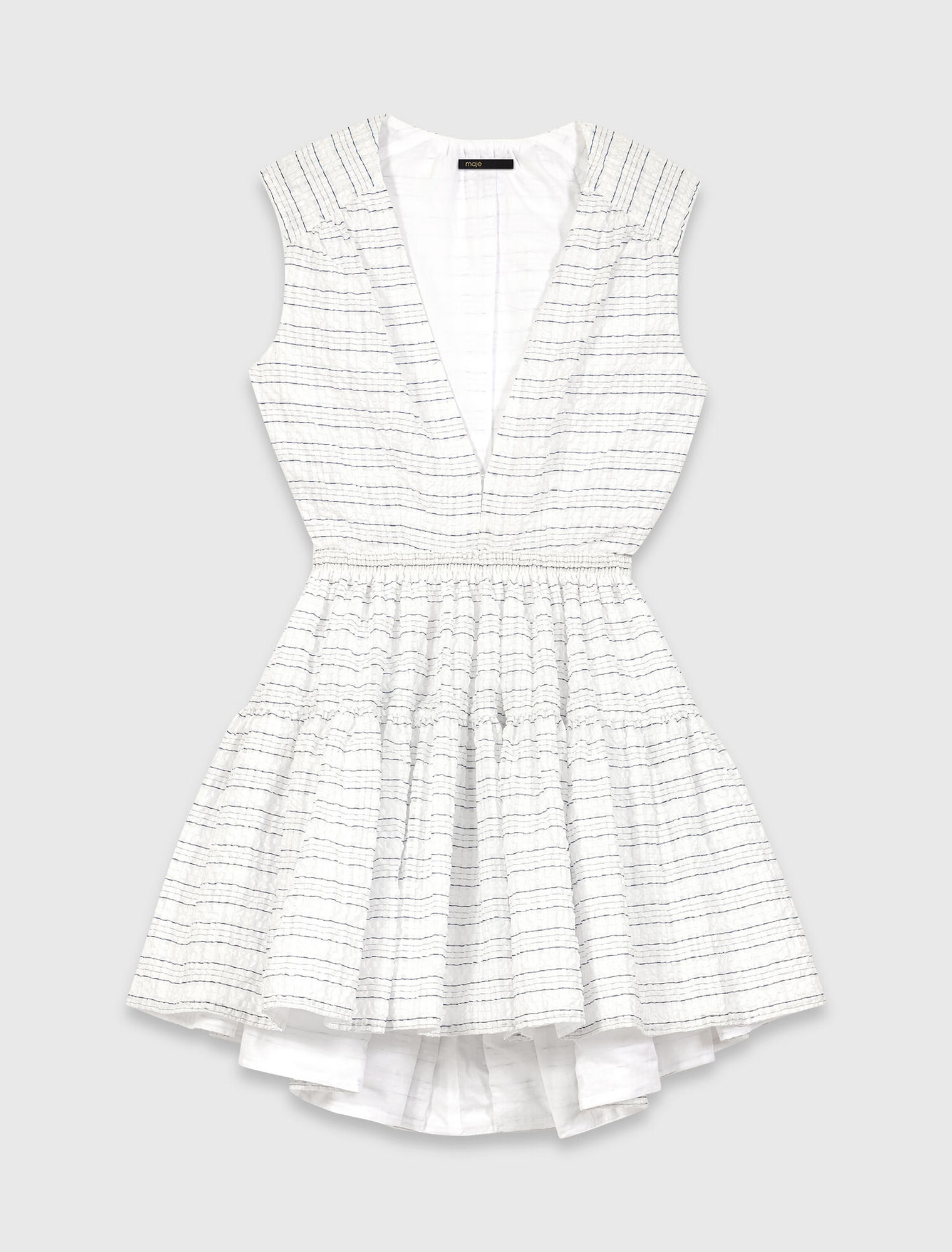 Short flared open-back dress