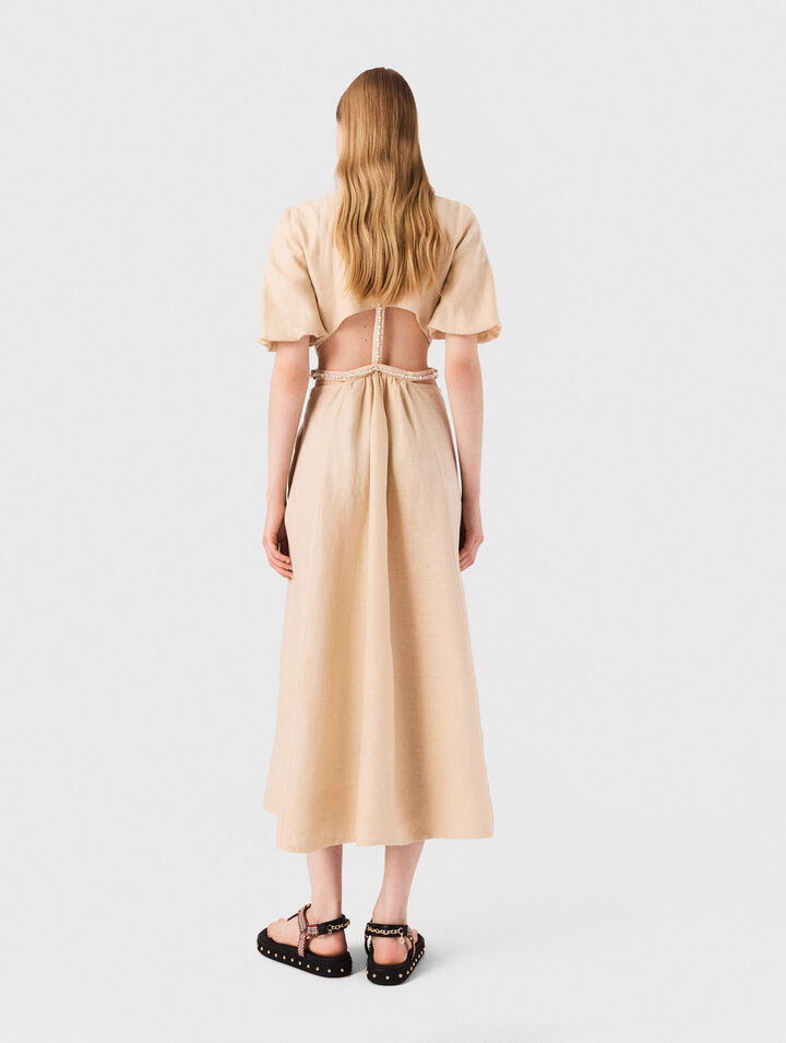 Linen maxi dress