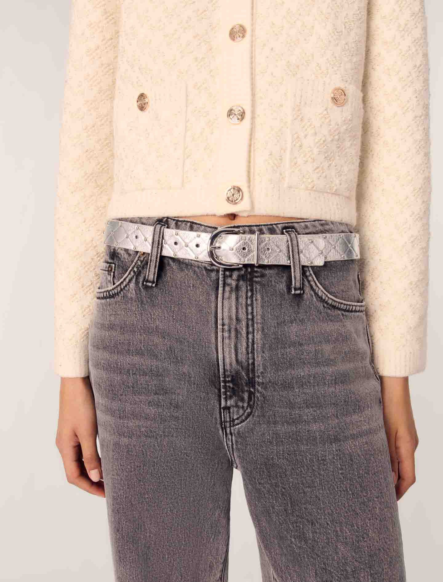 metallic belt womens